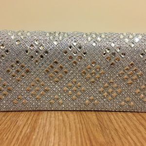 Silver Shimmer & Sparkle Evening Clutch